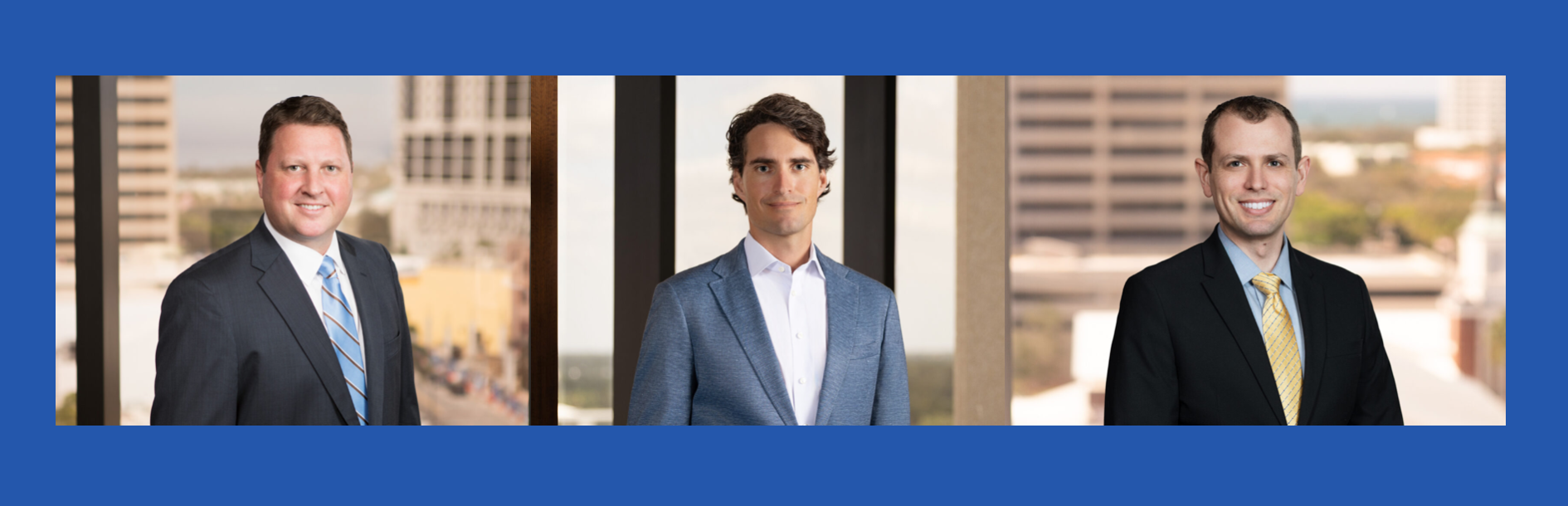 L-R: J. Malone, B. Taaffe, and J. Halpern; images courtesy of Shumaker.